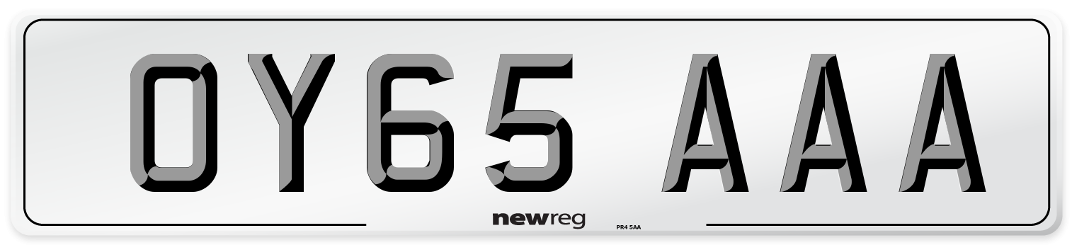 OY65 AAA Number Plate from New Reg